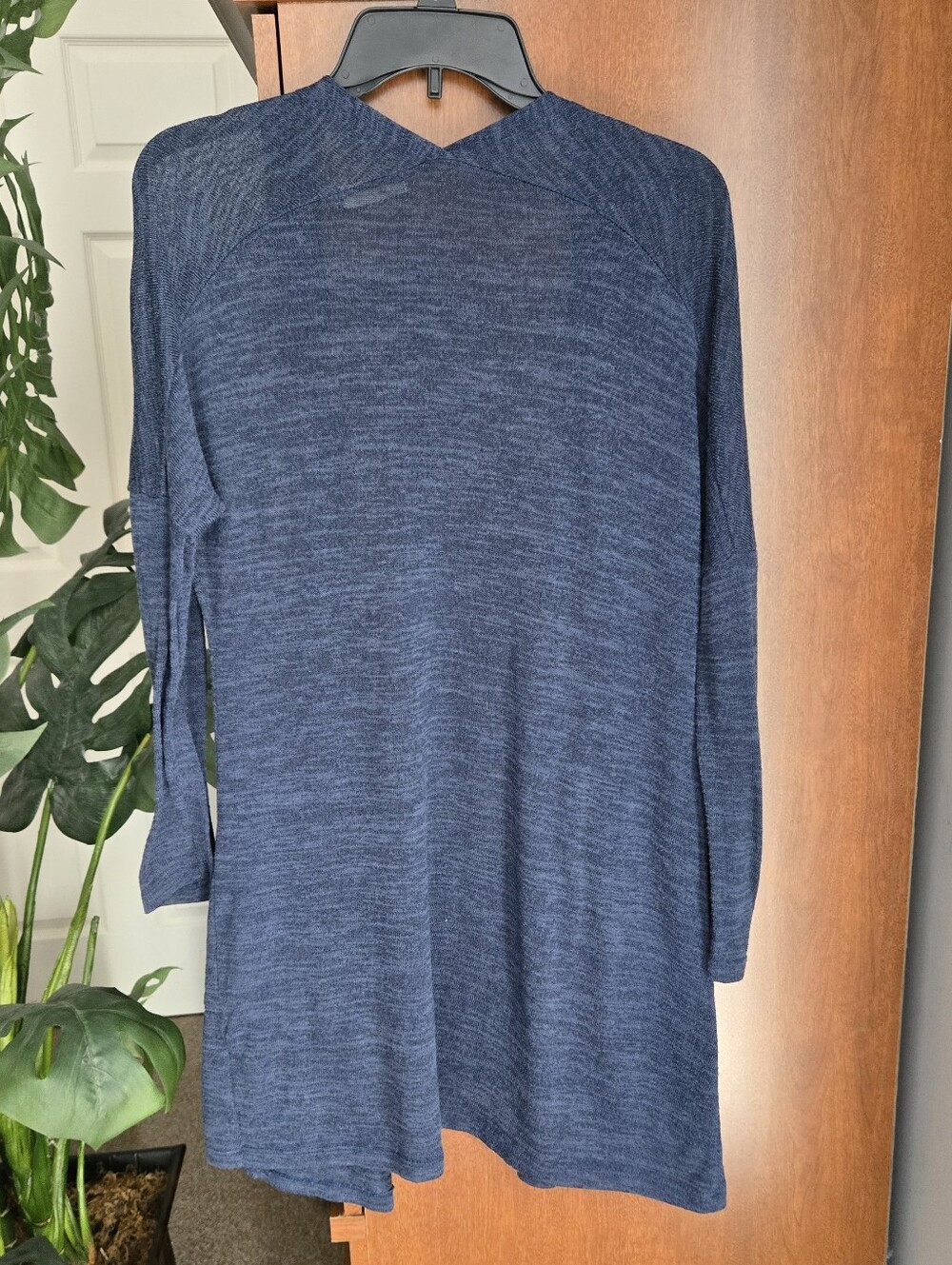 Ginger G Navy Open Drape Cardigan with Pockets - Picture 3 of 5